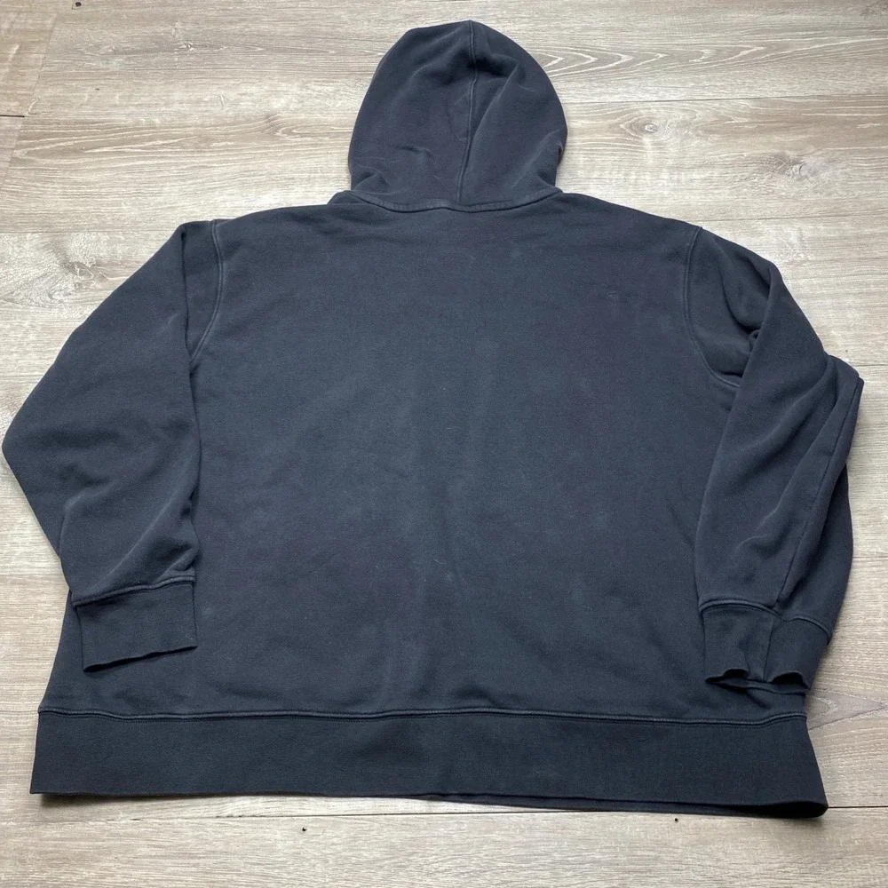 Nike Hoodie Mens 2XL Black Speckled Logo Fleece Pullover DX2324-010 Athletic
